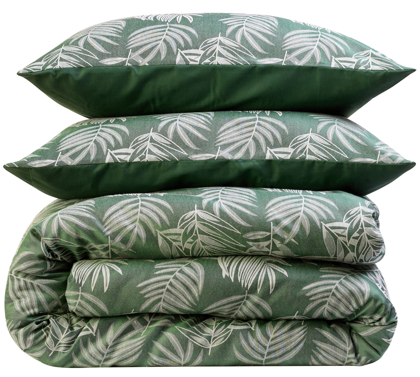 Leaf Jacquard Reversible Duvet Cover Sets - Cotton Blend for Ultimate Comfort & Eco-Friendly