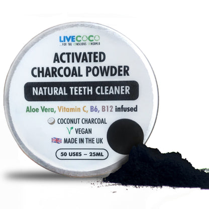 LiveCoco Teeth Cleaning Powder (Vitamins & Aloe Vera Infused)