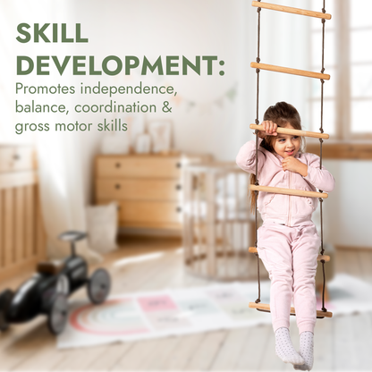 3in1 Swing Set: Disc rope swing + Gymnastic rings + Rope ladder