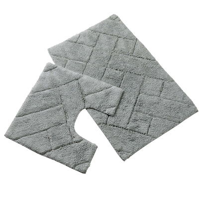 OLIVIA ROCCO Bali Bath Mat And Pedestal Set Luxurious Super Absorbent Easy Care Non Slip