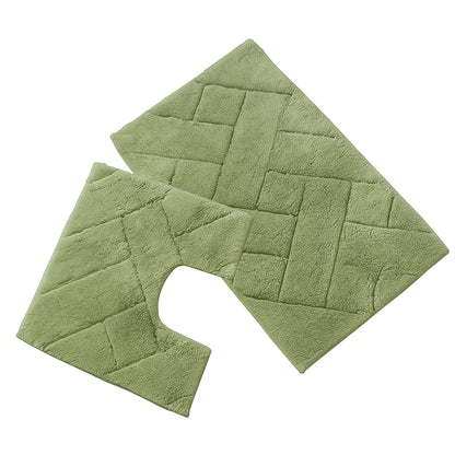OLIVIA ROCCO Bali Bath Mat And Pedestal Set Luxurious Super Absorbent Easy Care Non Slip