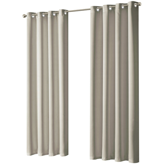 OLIVIA ROCCO Blackout Thermal Eyelet Curtains Natural colour Energy Efficient Ring Top