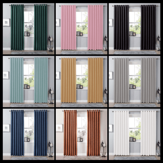 OLIVIA ROCCO Thermal Blackout Curtains For Room Darkening Panels 12 Colours Multiple Sizes