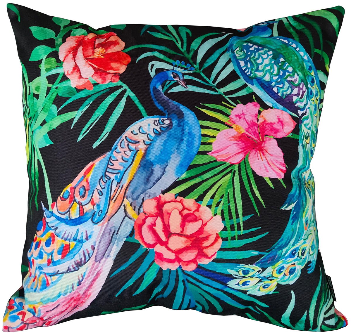 OLIVIA ROCCO Peacock Waterproof Cushion Covers 43 X 43 CM Reversible Breathable Bedroom Refresh Sofa Accent