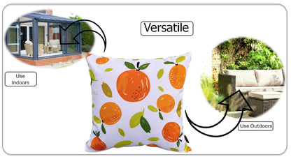 OLIVIA ROCCO Summer Fruits Waterproof Cushion Covers 43 x 43 cm Reversible Indoor Outdoor