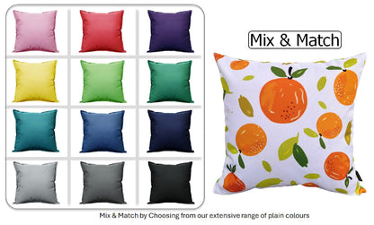 OLIVIA ROCCO Summer Fruits Waterproof Cushion Covers 43 x 43 cm Reversible Indoor Outdoor