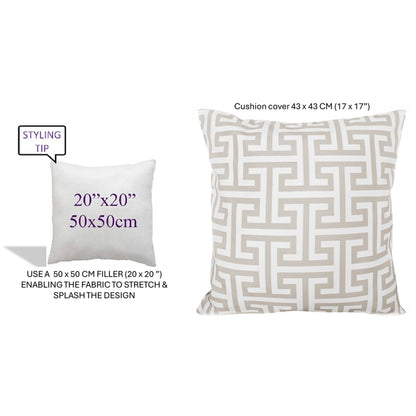 OLIVIA ROCCO Cushion Covers 43x43 cm Waterproof Breathable Outdoor Indoor Use Milano