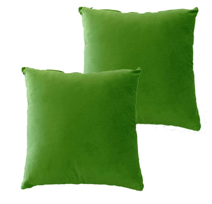 OLIVIA ROCCO Pack Of 2 Ultra-Soft Matte Velvet Cushion Covers 17x17 Inch Charcoal Silver Bedroom Refresh Sofa Accent