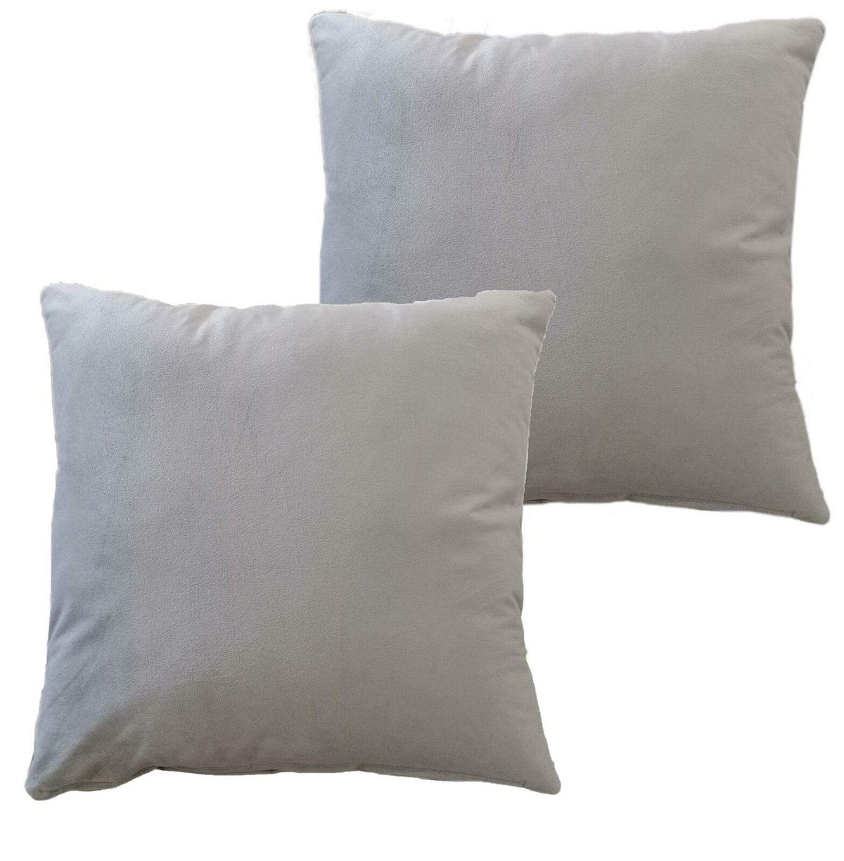 OLIVIA ROCCO Pack Of 2 Ultra-Soft Matte Velvet Cushion Covers 17x17 Inch Charcoal Silver Bedroom Refresh Sofa Accent