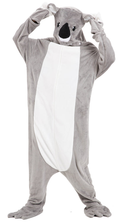 OLIVIA ROCCO Oversized Koala Wearable Blanket Hoodie In Soft Fleece With Sleeves Hooded