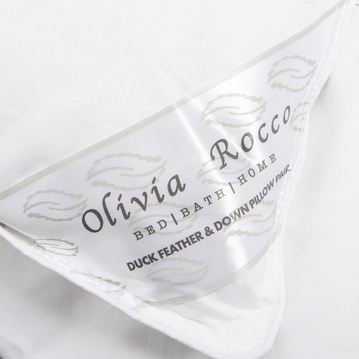 OLIVIA ROCCO 2 Pack Hypoallergenic Duck Feather And Down Pillows Hotel Quality Comfort