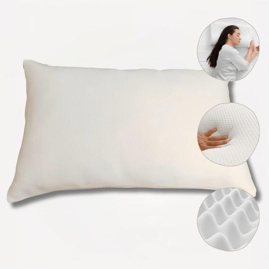 OLIVIA ROCCO Memory Foam Pillow Medium With Luxury Premium Fibre Filling Orthopaedic