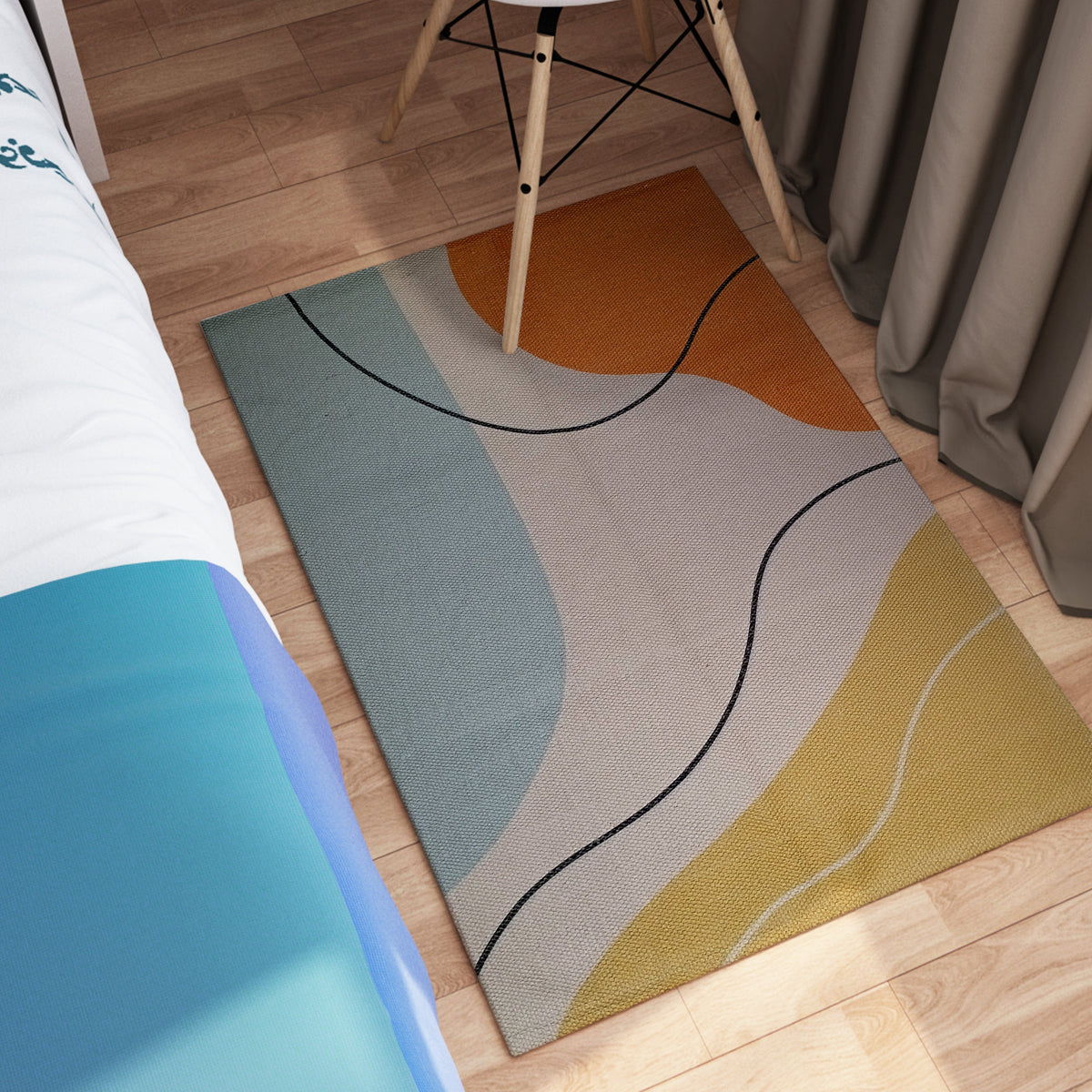 OLIVIA ROCCO Printed Rug Venus Design Modern Non Slip Soft Durable Floor Rug For Living