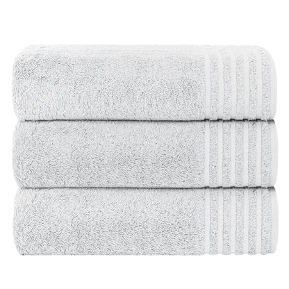 OLIVIA ROCCO Monaco 3 Pack Extra Large Bath Sheets 500GSM 100% Cotton Highly Absorbent