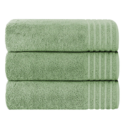 OLIVIA ROCCO Monaco 3 Pack Extra Large Bath Sheets 500GSM 100% Cotton Highly Absorbent