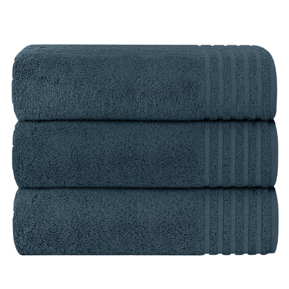 OLIVIA ROCCO Monaco 3 Pack Extra Large Bath Sheets 500GSM 100% Cotton Highly Absorbent