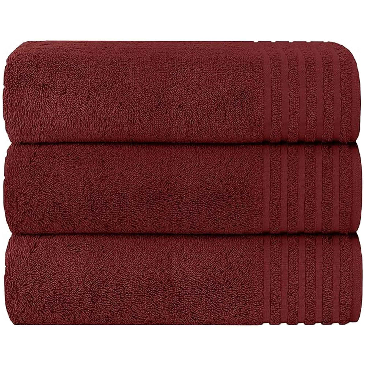 OLIVIA ROCCO Monaco 3 Pack Extra Large Bath Sheets 500GSM 100% Cotton Highly Absorbent