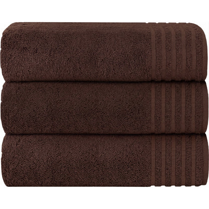 OLIVIA ROCCO Monaco 3 Pack Extra Large Bath Sheets 500GSM 100% Cotton Highly Absorbent