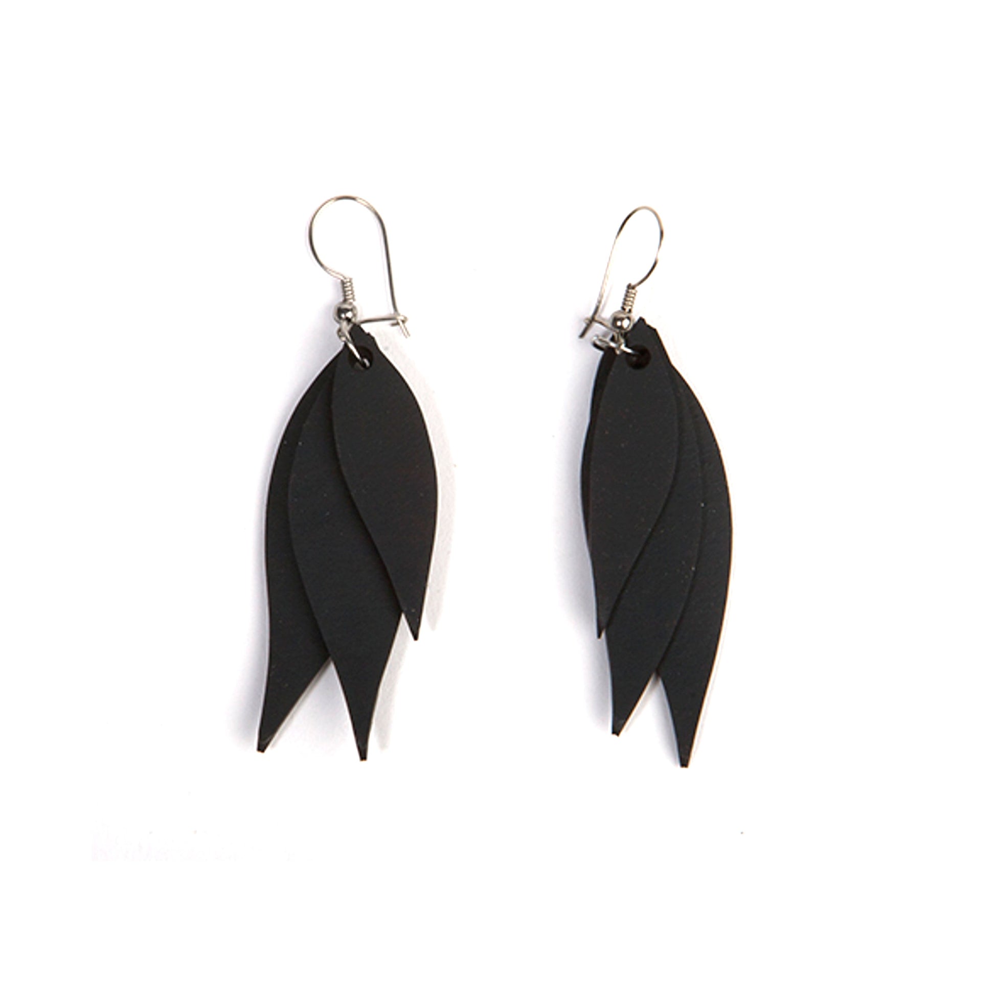 Flake Recycled Rubber Earrings - Eco Friendly-1