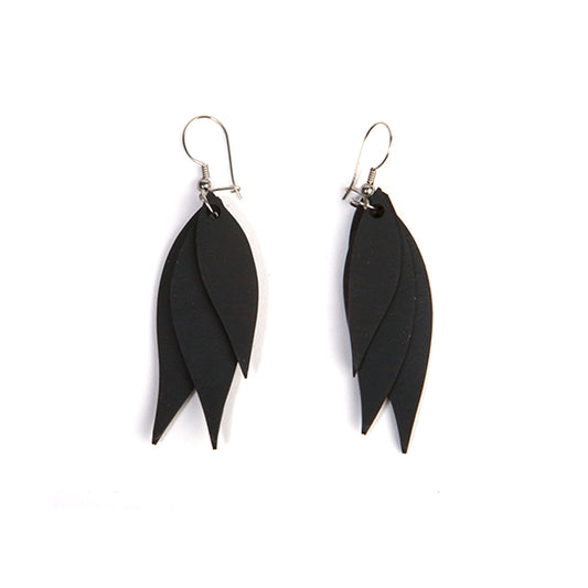 Flake Recycled Rubber Earrings - Eco Friendly-1