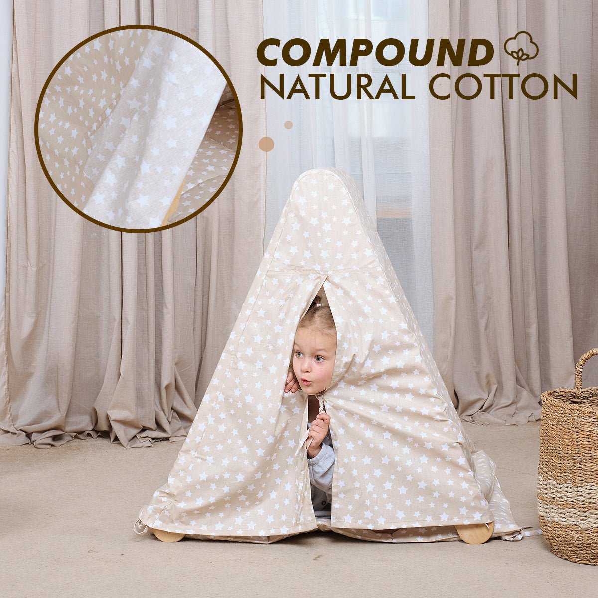 Play Tent Cover with Mat for Triangle Ladder-4