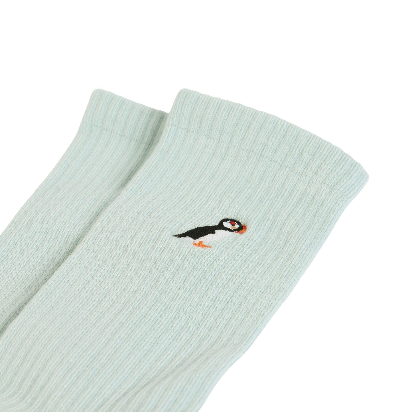 Save the Puffin Ribbed Bamboo Socks