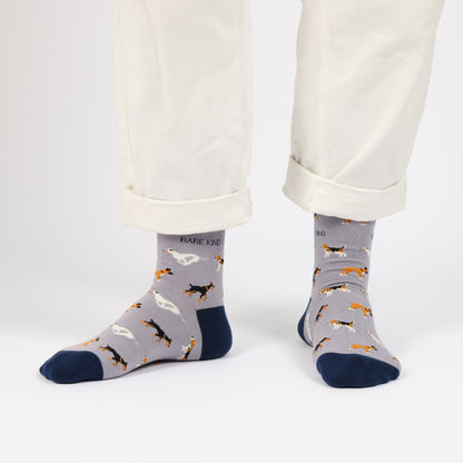 Purple Dog Pet Pair Bamboo Sock Set