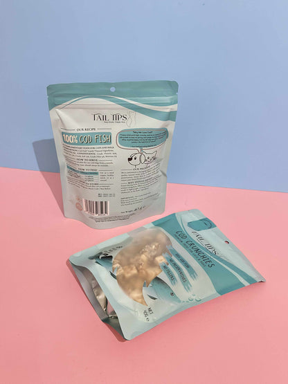 Cod Crunchies - 100% Freeze-Dried Cod Treats | Pure & Natural | Tail Tips UK | 40g pack