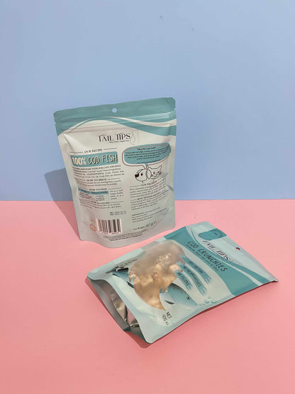 Cod Crunchies - 100% Freeze-Dried Cod Treats | Pure & Natural | Tail Tips UK | 40g pack