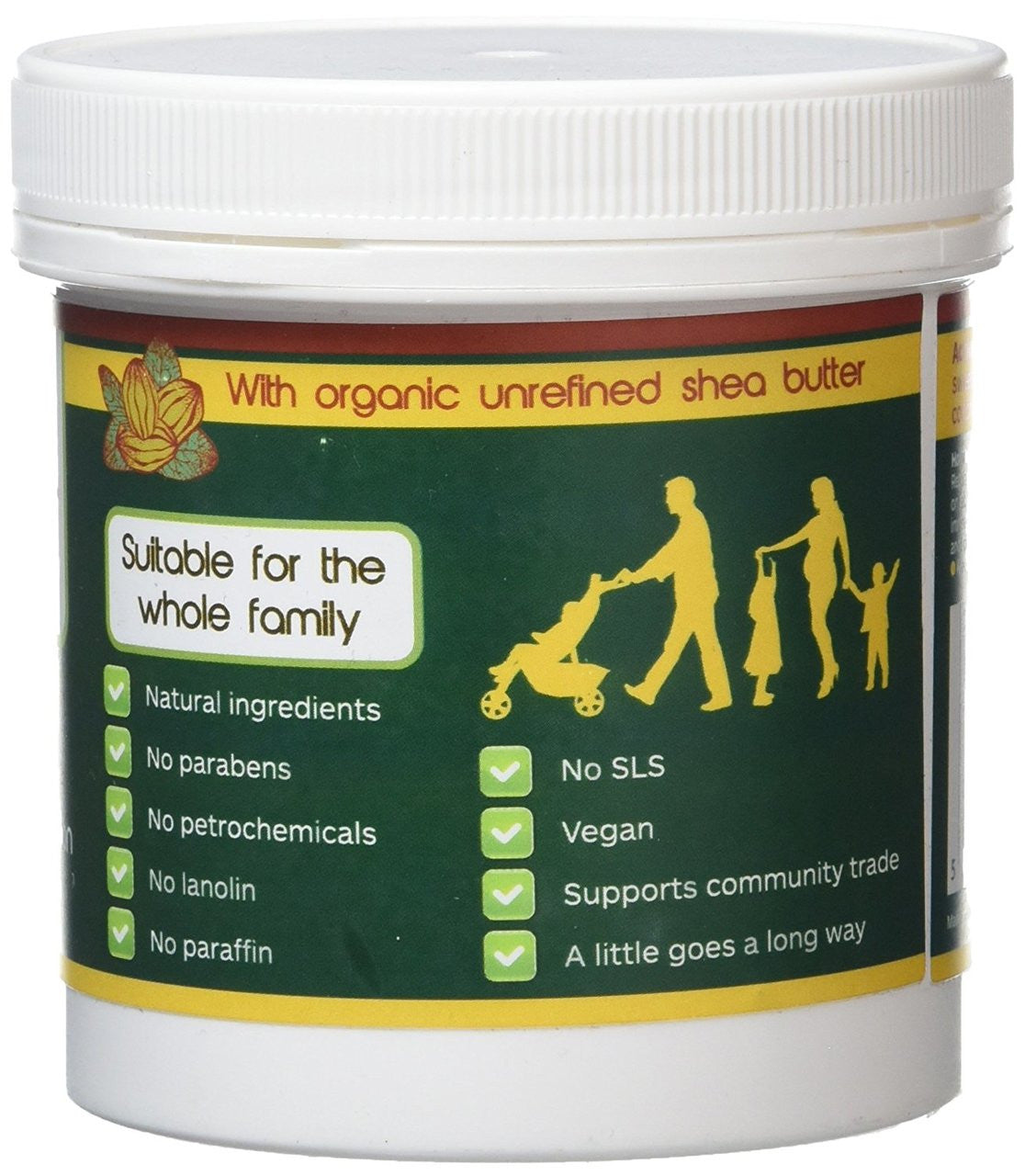 Sheaqueous Aqueous Cream with unrefined Shea Butter, Almond Oil, cocoa butter, vitamin E. A natural aqueous cream for very dry skin, for Sensitive Skin, Babies, Children, Eczema prone skin , Use in Pregnancy for expanding tummy NO ADDED FRAGRANCE