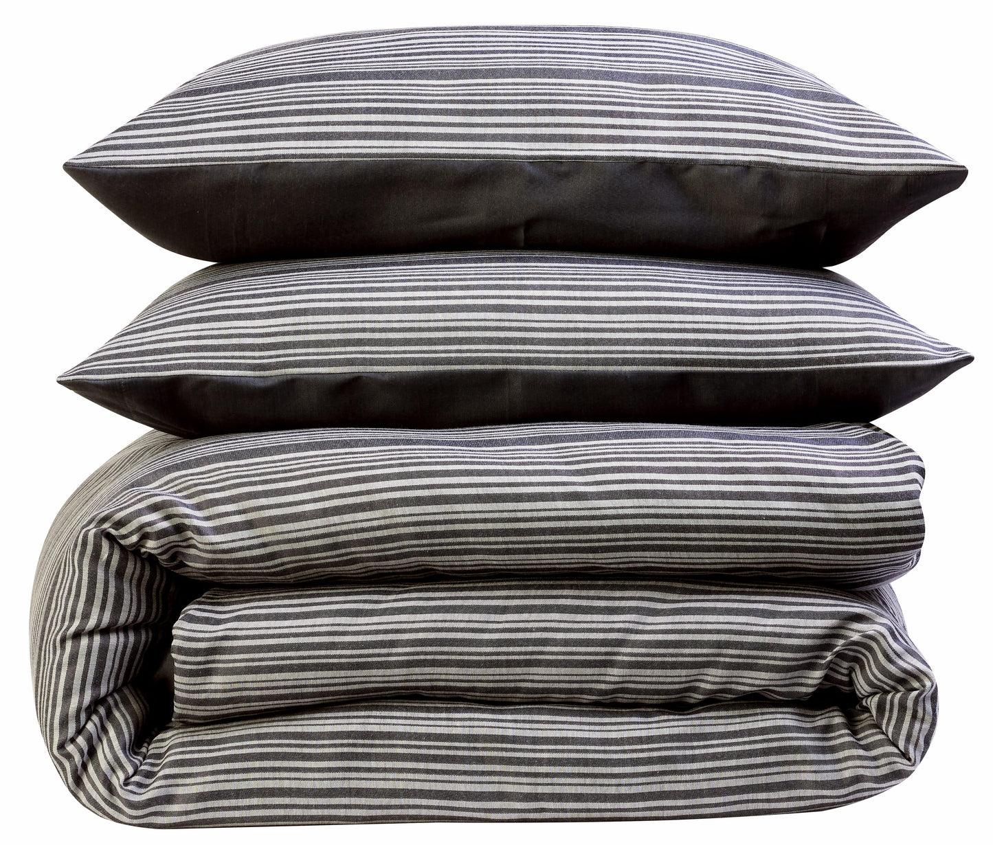 Stripe Jacquard Reversible Cotton Blend Duvet Cover Set with Pillowcases Luxurious Eco-Friendly Bedding for Master and Guest Bedrooms Multiple Sizes and Colours by OLIVIA ROCCO