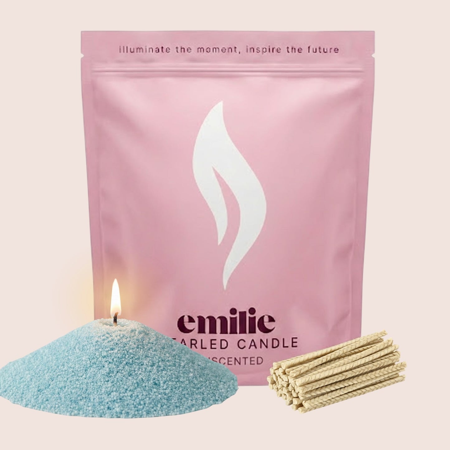 Unscented Pearled Candle - 1kg, 200 Hour Burn Time