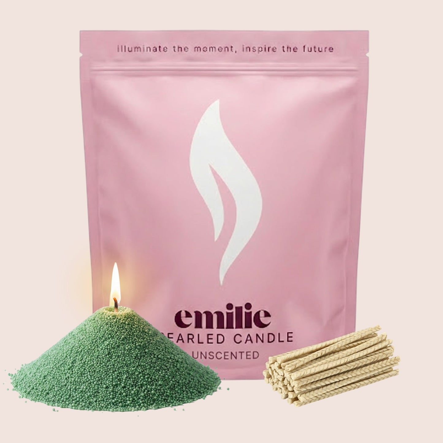 Unscented Pearled Candle - 1kg, 200 Hour Burn Time