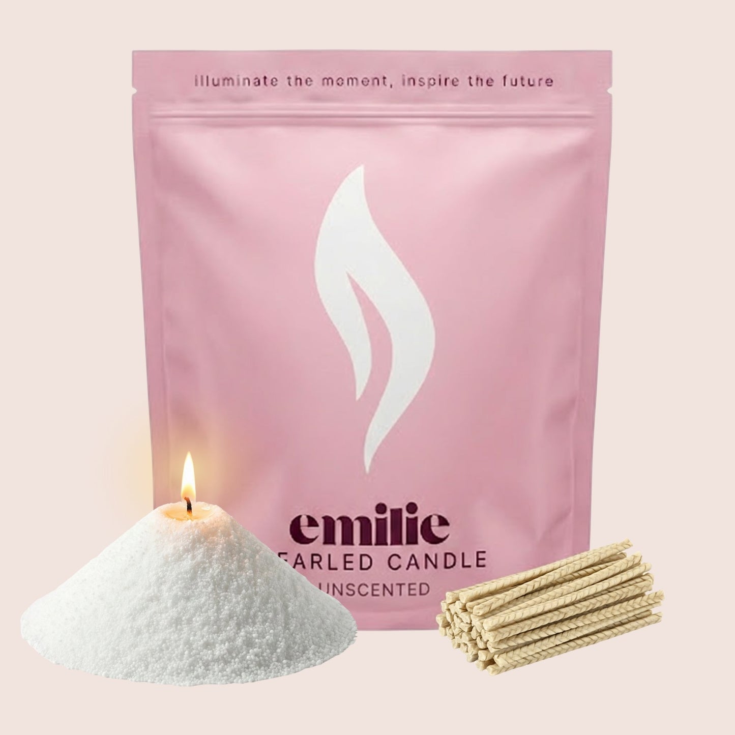 Unscented Pearled Candle - 1kg, 200 Hour Burn Time