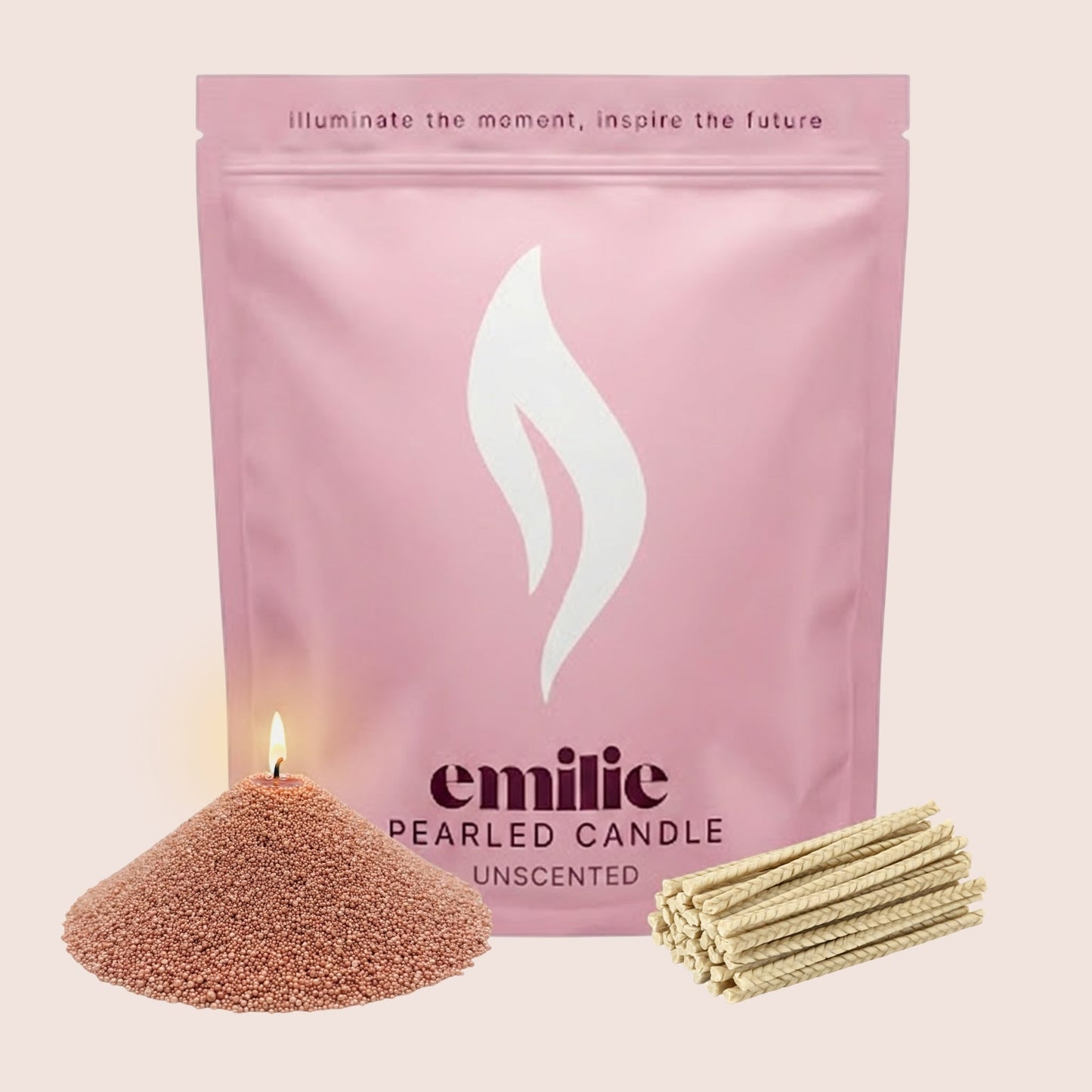 Unscented Pearled Candle - 1kg, 200 Hour Burn Time