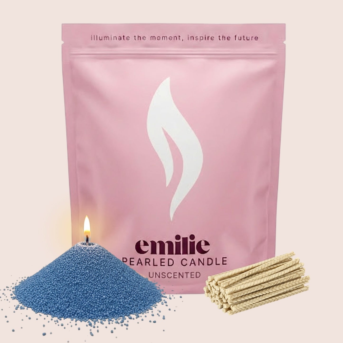 Unscented Pearled Candle - 1kg, 200 Hour Burn Time