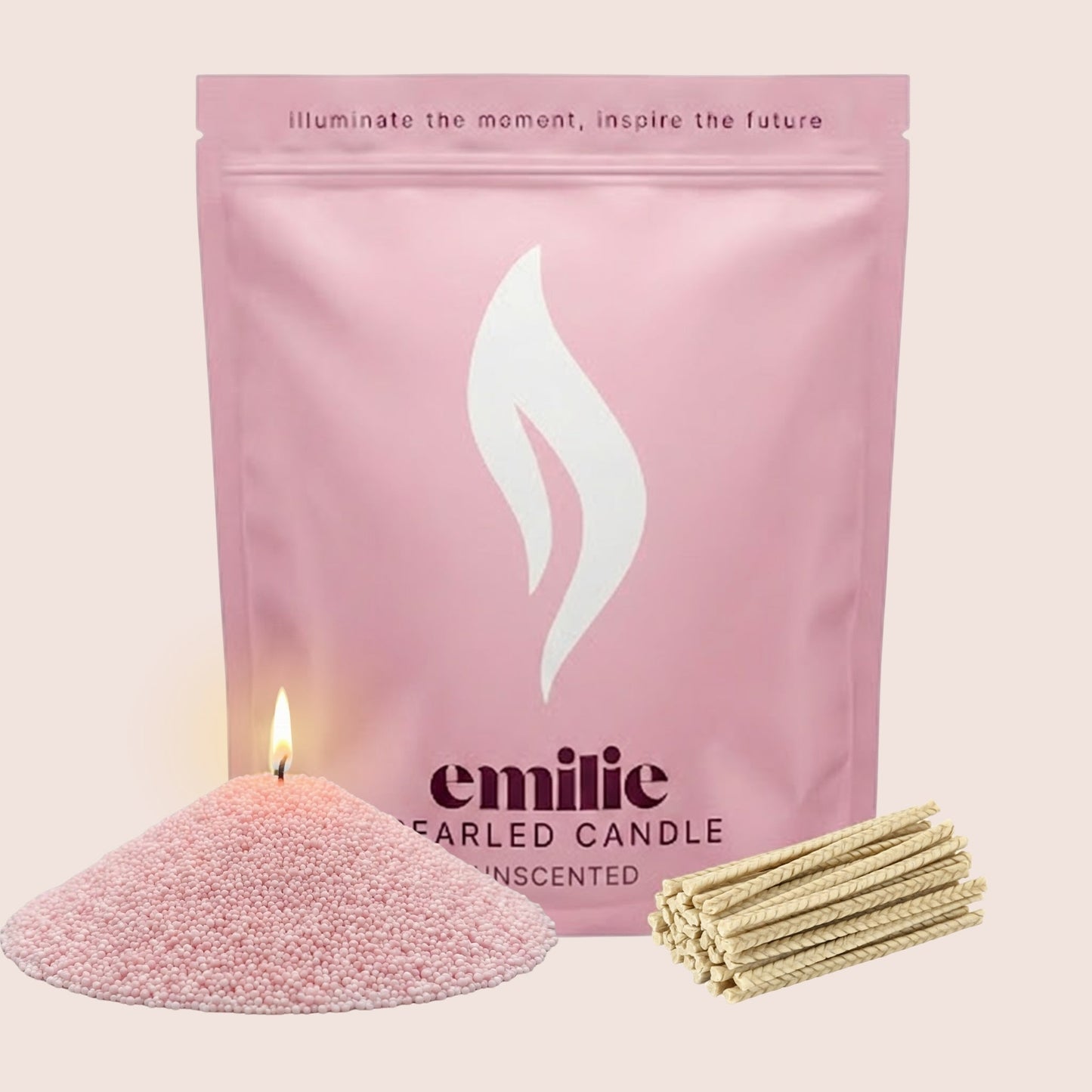 Unscented Pearled Candle - 1kg, 200 Hour Burn Time