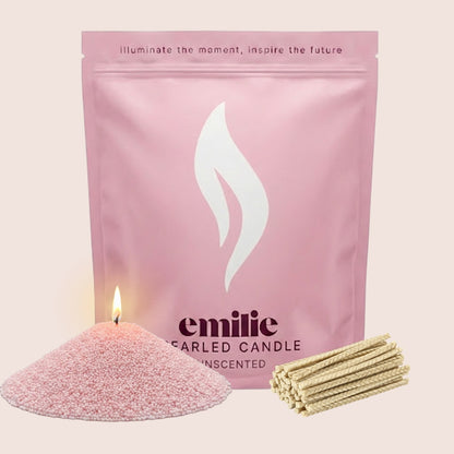 Unscented Pearled Candle - 1kg, 200 Hour Burn Time
