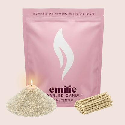 Unscented Pearled Candle - 1kg, 200 Hour Burn Time