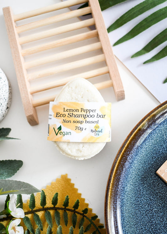 Lemon Pepper Eco Shampoo Bar – 70g Full Size or Mini | For All Hair & Water Types